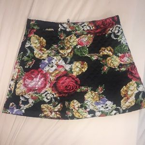 Floral Quilted Skirt
